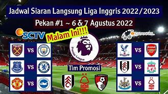 Jadwal Liga Inggris Live Sctv Malam Ini